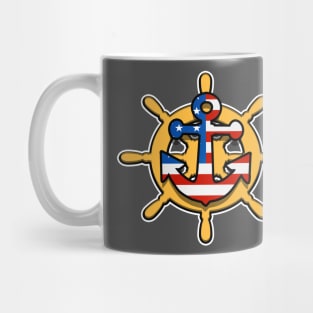 Anchor and ship steering Mug